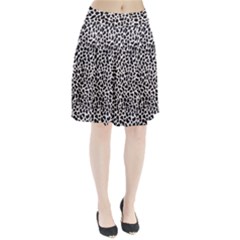 Zebra Skin, Vector Textures, White Black Background Pleated Skirt