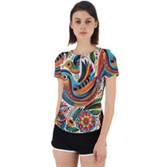 Madhubani Art A Back Cut Out Sport T-shirt