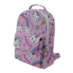 Beautiful Cute Animals Pattern Pink Flap Pocket Backpack (large) by Grandong