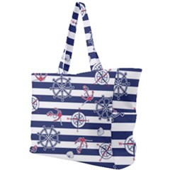 Seamless Marine Pattern Simple Shoulder Bag