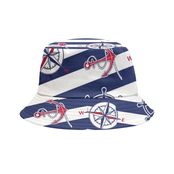 Seamless Marine Pattern Bucket Hat