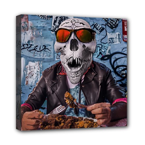 Dine With The Dead Digital Art (ai) Mini Canvas 8  X 8  (stretched)