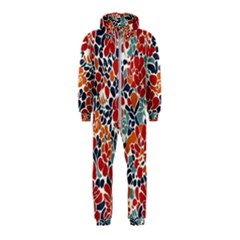 Colorfuleclecticfloralpattern Hooded Jumpsuit (kids)