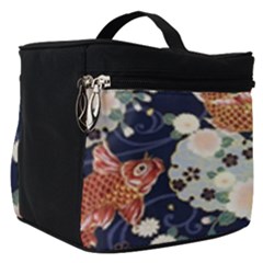 Japanese Wave Koi Illustration Pattern Make Up Travel Bag (small)