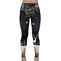 Christmas Winter Xmas Scene Nature Forest Tree Moon Classic Yoga Leggings