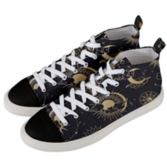 Star Colorful Christmas Abstract Men s Mid-top Canvas Sneakers