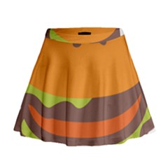 Hamburger Mini Flare Skirt