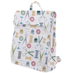 Pattern Seamless Texture Sewing Flap Top Backpack