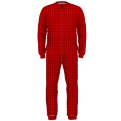 Ed Lego Texture Macro, Red Dots Background, Lego Onepiece Jumpsuit (men) by kyorashop23