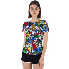 Falling Lego Bricks, Desenho Back Cut Out Sport T-shirt