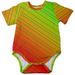 Orange Green Gradient Hunter Baby Short Sleeve Bodysuit