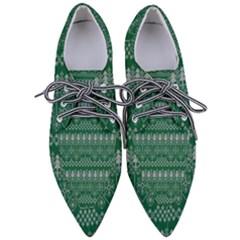 Christmas Knit Digital Pointed Oxford Shoes