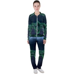 Jungle Road Hawaii Asphalt Mountains Green Casual Jacket And Pants Set