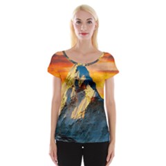 Himalaya Nature Mountain Cap Sleeve Top