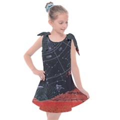 Astrology Surreal Surrealism Trippy Visual Art Kids  Tie Up Tunic Dress