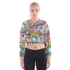 Menton Old Town France Cropped Sweatshirt