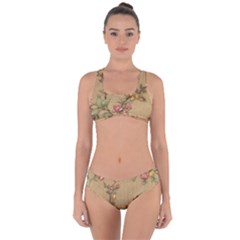 Flowers, Branches, Desenho, Edge, Leaves Criss Cross Bikini Set