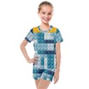 Lego, Background, Dots Kids  Mesh T-Shirt and Shorts Set View1