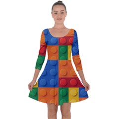 Lego, Constructor Quarter Sleeve Skater Dress