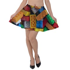 Lego, Toy Block, Colorfulness Velvet Skater Skirt by kyorashop23