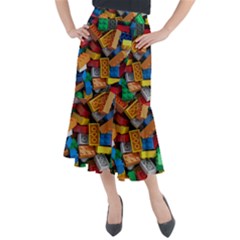 Lego, Toy Block, Colorfulness Midi Mermaid Skirt by kyorashop23