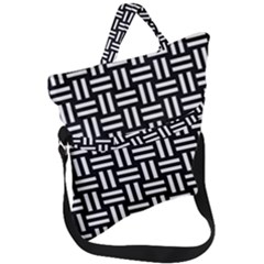 Frets Mosaic Pattern Geometric Fold Over Handle Tote Bag