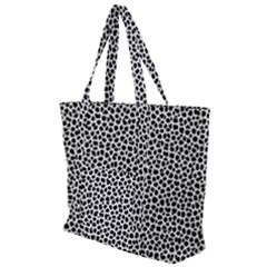 Marble Cracked Pattern Surface Zip Up Canvas Bag