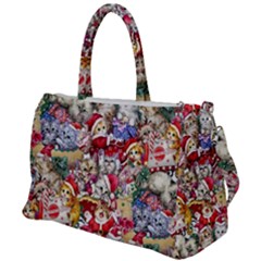 Pattern Kitten Christmas Duffel Travel Bag