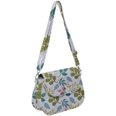 Leaf Seamless Pattern  Saddle Handbag