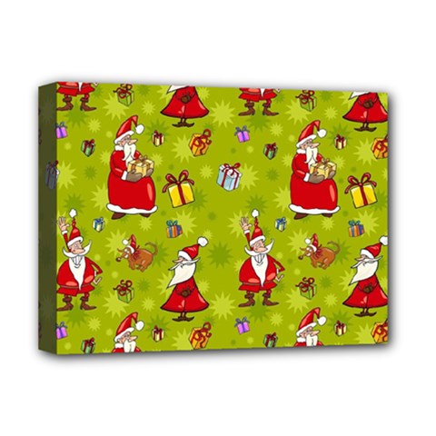 Background With Santa Claus, Christmas Decorations Deluxe Canvas 16  X 12  (stretched) 