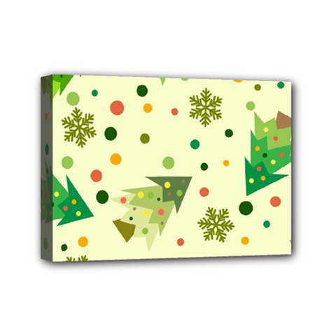 Christmas Pattern Background Seamless Mini Canvas 7  X 5  (stretched)