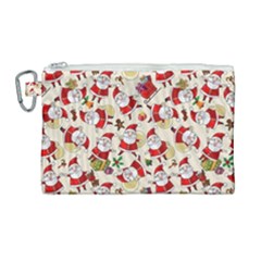 Santa Claus Patterns, Christmas Decorations Canvas Cosmetic Bag (large)