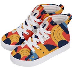 Abstract Pattern Design Kids  Hi-top Skate Sneakers by Salmanaz77