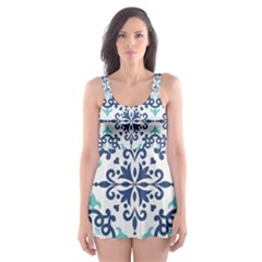 Tiles Abstract Pattern Texture Design Skater Dress Swimsuit