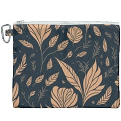 Background Pattern Leaves Texture Canvas Cosmetic Bag (xxxl)