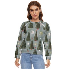 Christmas Trees Pattern Women s Long Sleeve Raglan T-shirt