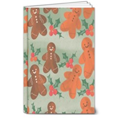 Christmas Cookies Cookie Advent Pattern 8  X 10  Hardcover Notebook