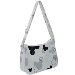 Mickey Mouse, Black, Classic, Cute, Disne Zip Up Shoulder Bag