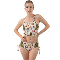 Christmas Pattern, Pattern, Christmas, Trees Mini Tank Bikini Set