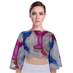 900 Luciano 897116 60697 V1 V1 Tie Back Butterfly Sleeve Chiffon Top by Lucianodenobrega