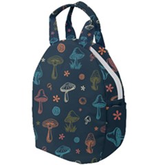 Whimsical Mushrooms Pattern Travel Backpack by Drawde