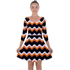 Halloween Wavy 20240926 161241 0000 Quarter Sleeve Skater Dress by Safari