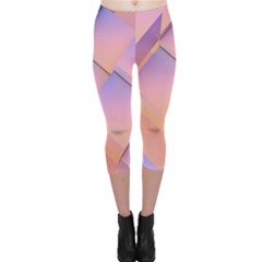 3d Texture Abstract Pattern Vintage Capri Leggings 