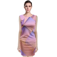 3d Texture Abstract Pattern Vintage Classic Sleeveless Midi Dress