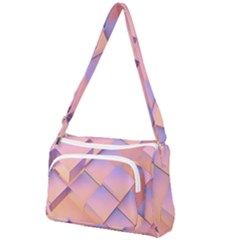 3d Texture Abstract Pattern Vintage Front Pocket Crossbody Bag