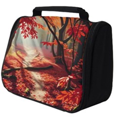 Forest Path Red Nature Full Print Travel Pouch (big)