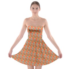 Diamond Dollar Sign Pattern Strapless Bra Top Dress