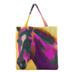 Vibrant Abstract Equine Art Grocery Tote Bag