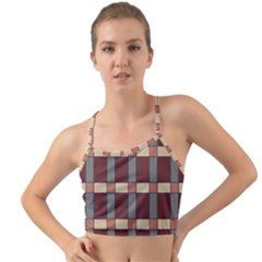 Modern Art Geometric Pattern In Red Hues Mini Tank Bikini Top by ExtraGoodSauce