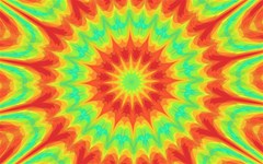 kaleidoscope background mandala red green